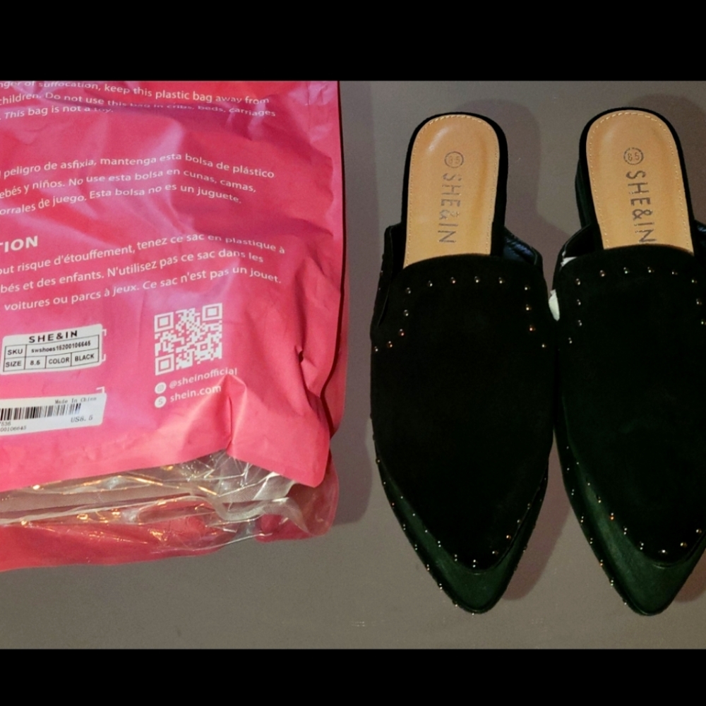 Black suede shoes